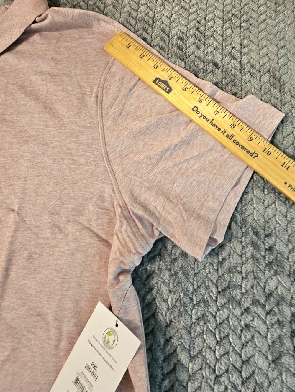 NWT Athletic Works Pink Polo Shirt 2XL Soft Stretch Casual Comfort Tee - Picture 5 of 6